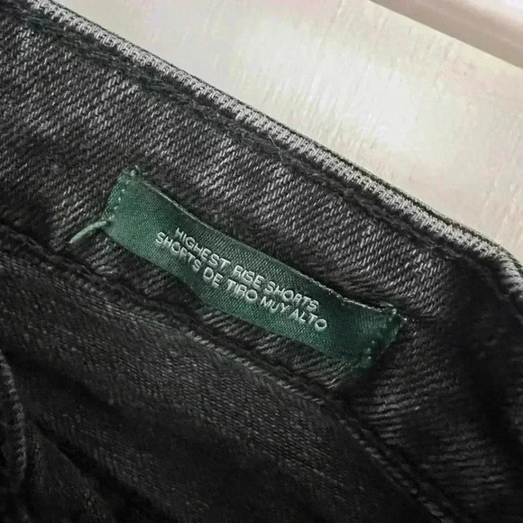 Target Wild Fable black/ gray jean shorts size 18 jeans women‘s summer high rise - Picture 6 of 6